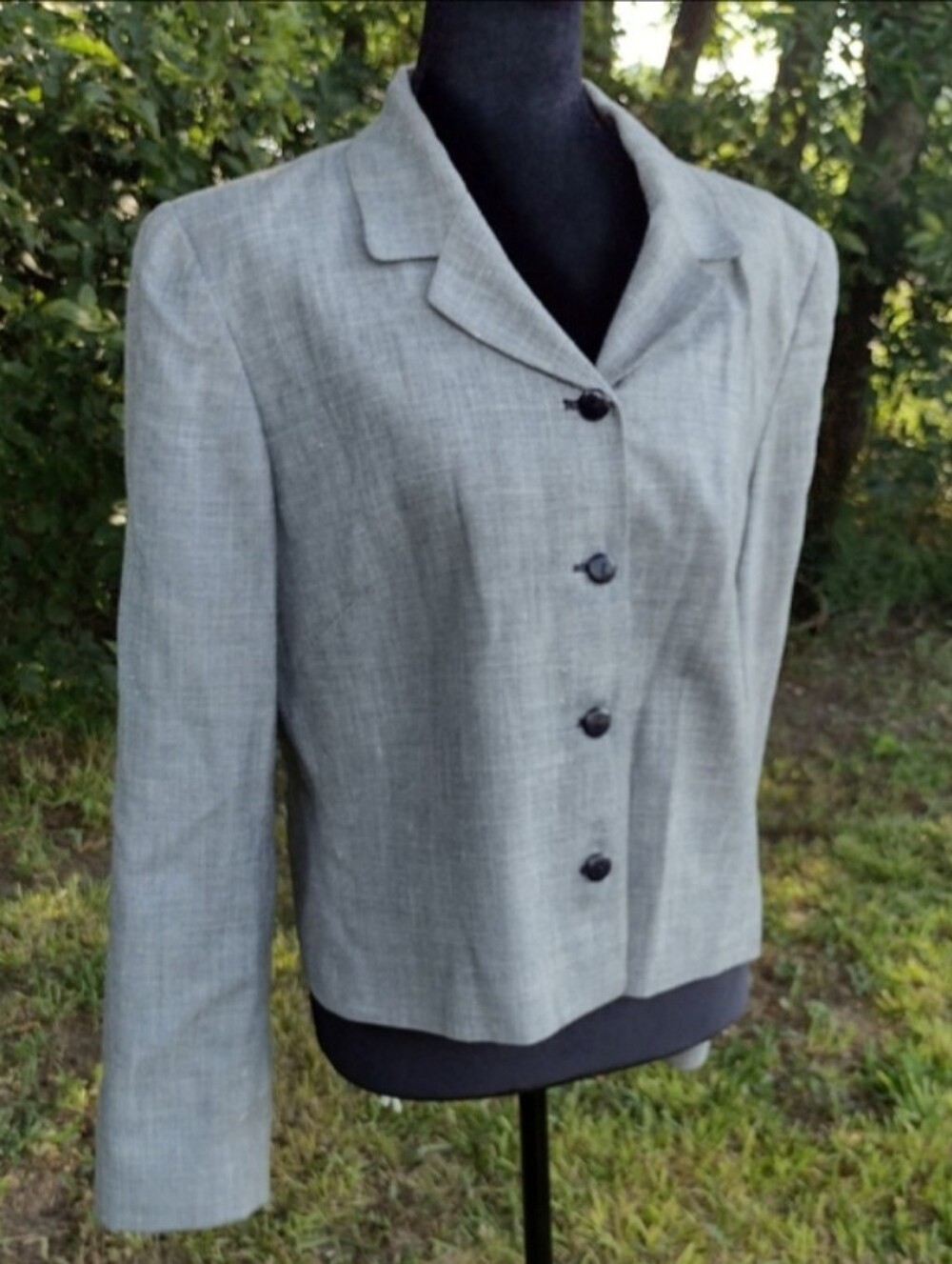 Vintage Pendleton Gray Women's Tailored Button-Front Jacket
